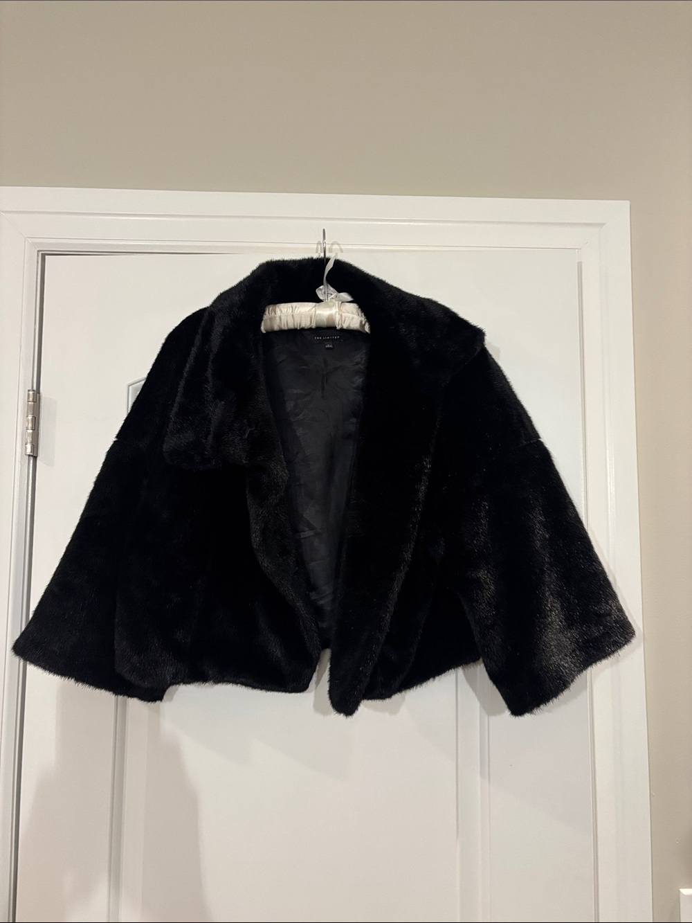 The Limited Black Faux Fur Teddy Coat